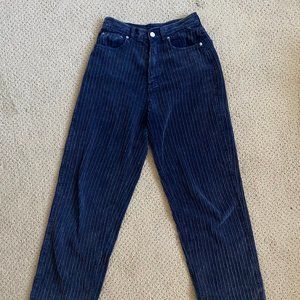 Blue corduroy jeans